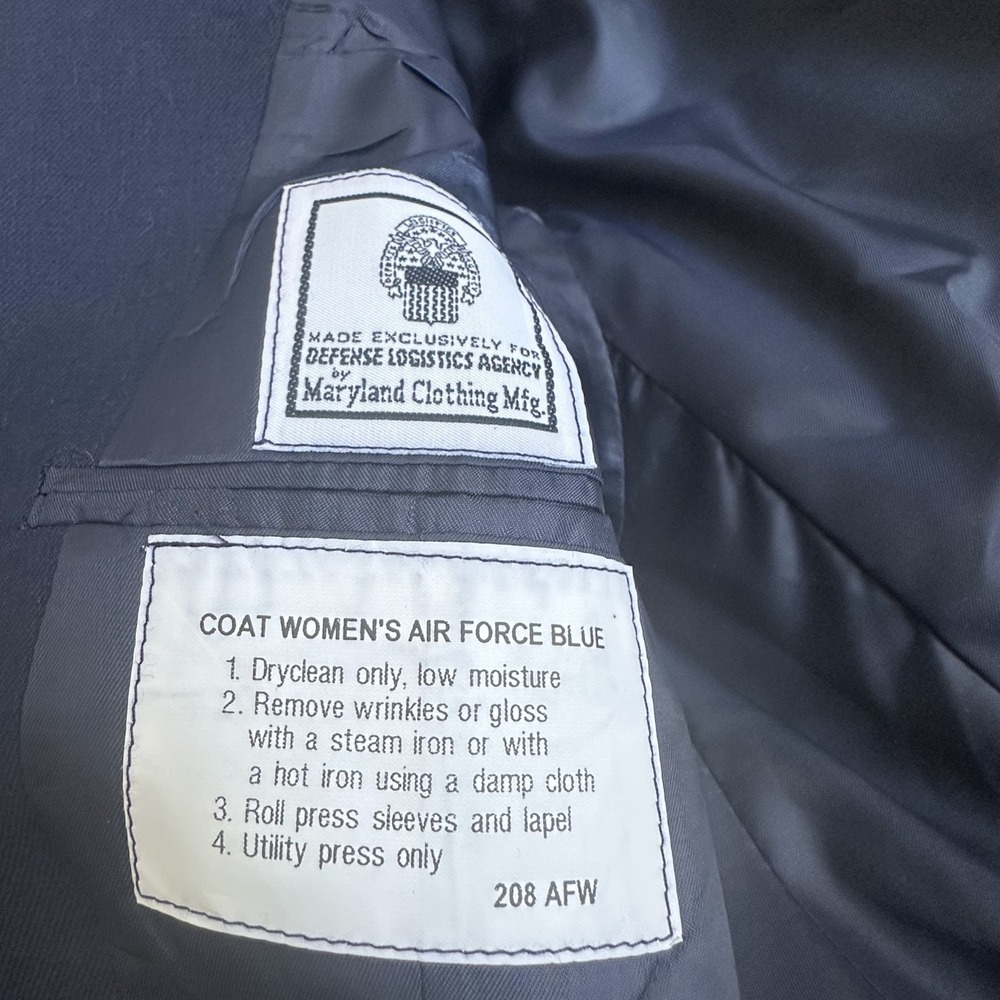 Maryland Clothing Womens Poly/Wool Serge AF Blue 1620 Uniform Coat Blazer Sz 6MR - Picture 3 of 10